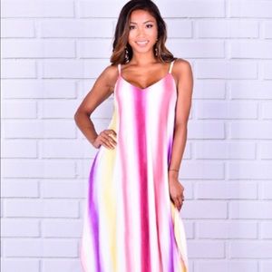 Women’s multi-color maxi dress